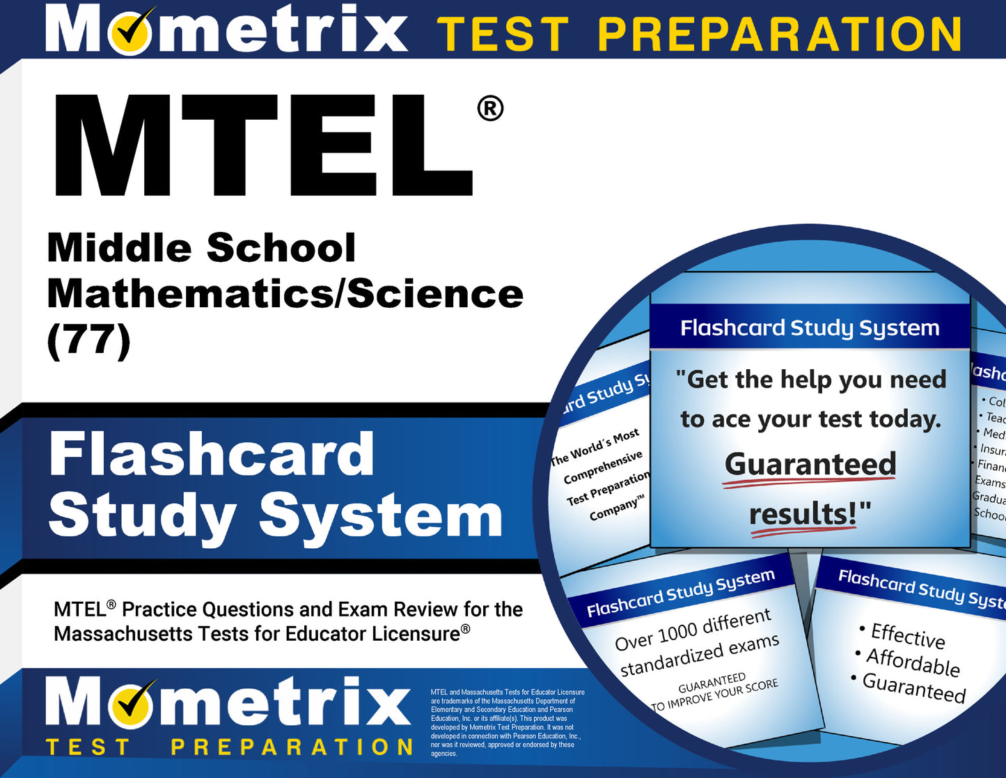 MTEL Middle School Mathematics/Science (77) Flashcard Study System