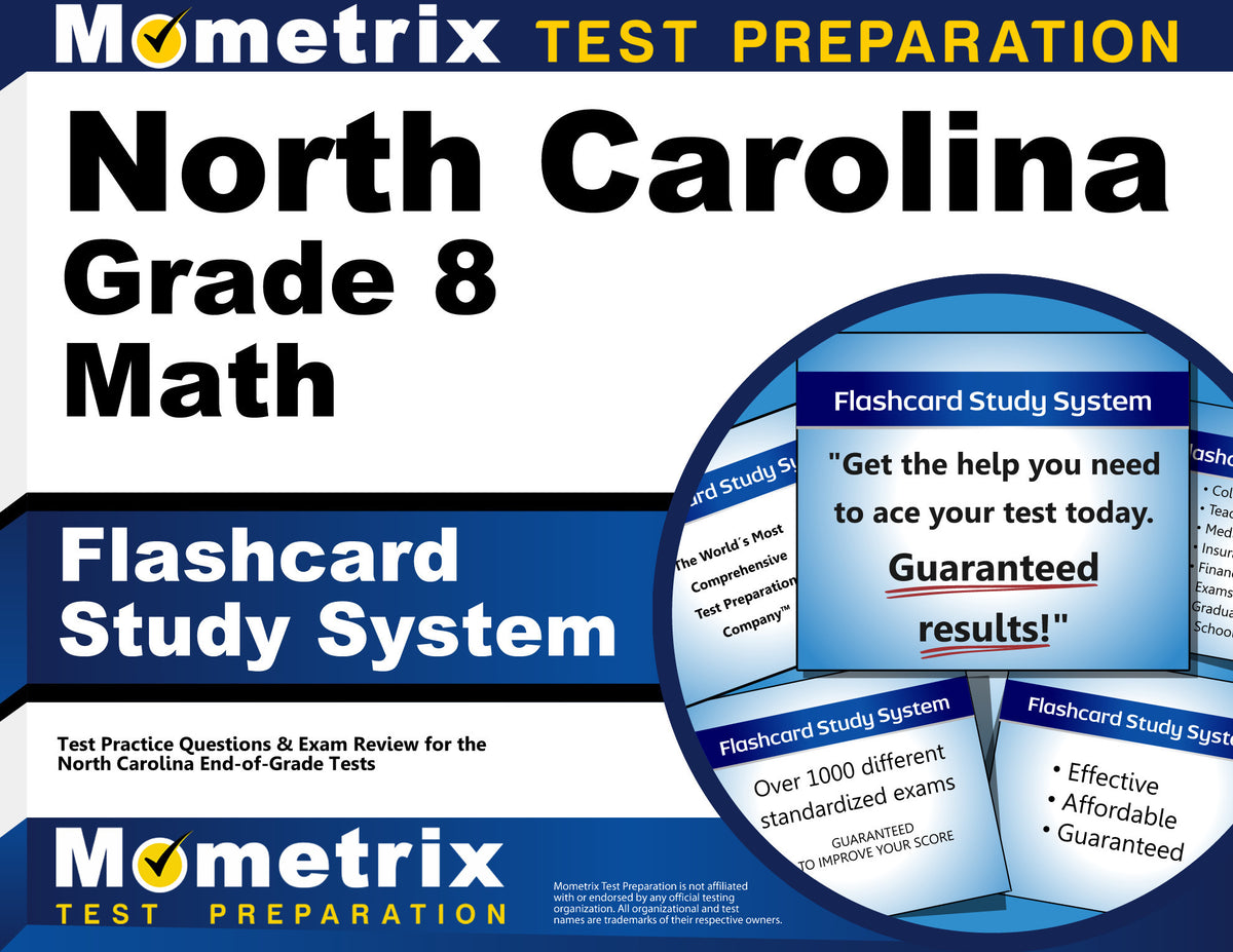 North Carolina Grade 8 Mathematics Flashcard Study System