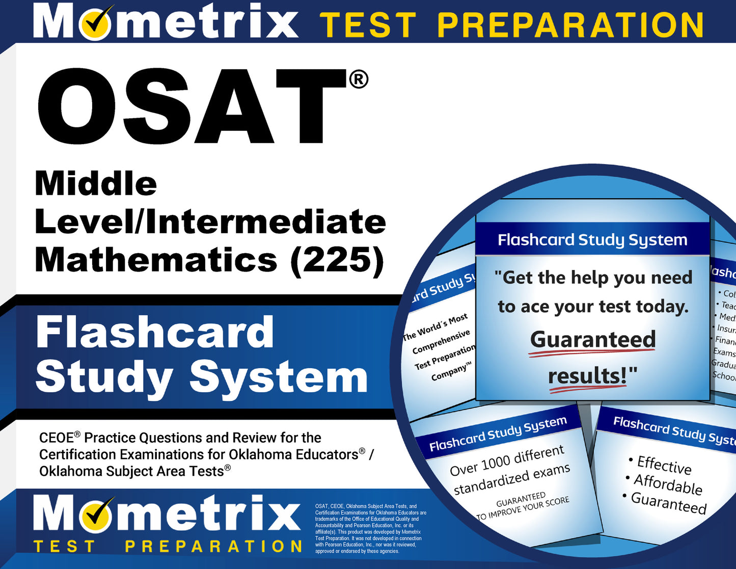 OSAT Middle Level/Intermediate Mathematics (225) Flashcard Study System