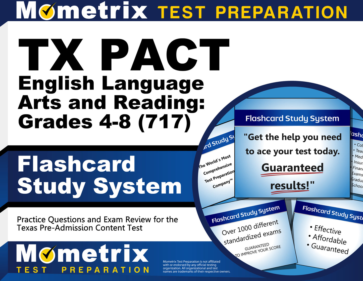 TX PACT English Language Arts and Reading: Grades 4-8 (717) Flashcard Study System