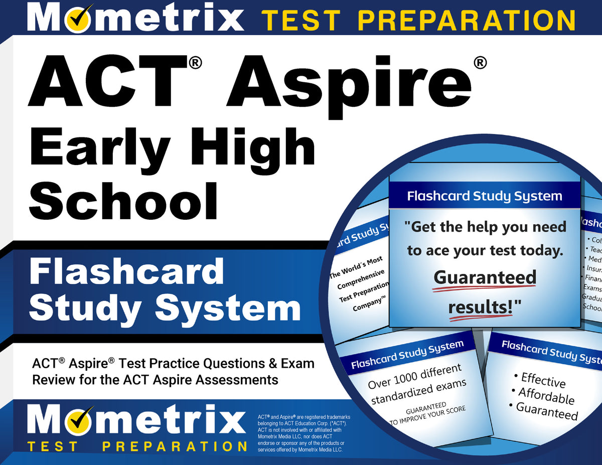 ACT Aspire Early High School Flashcard Study System