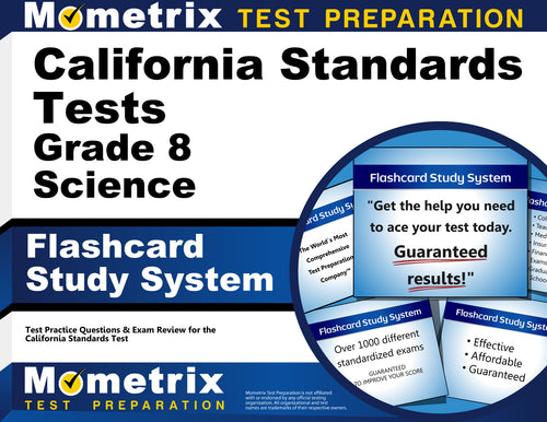 California Standards Tests Grade 8 Science Flashcard Study System