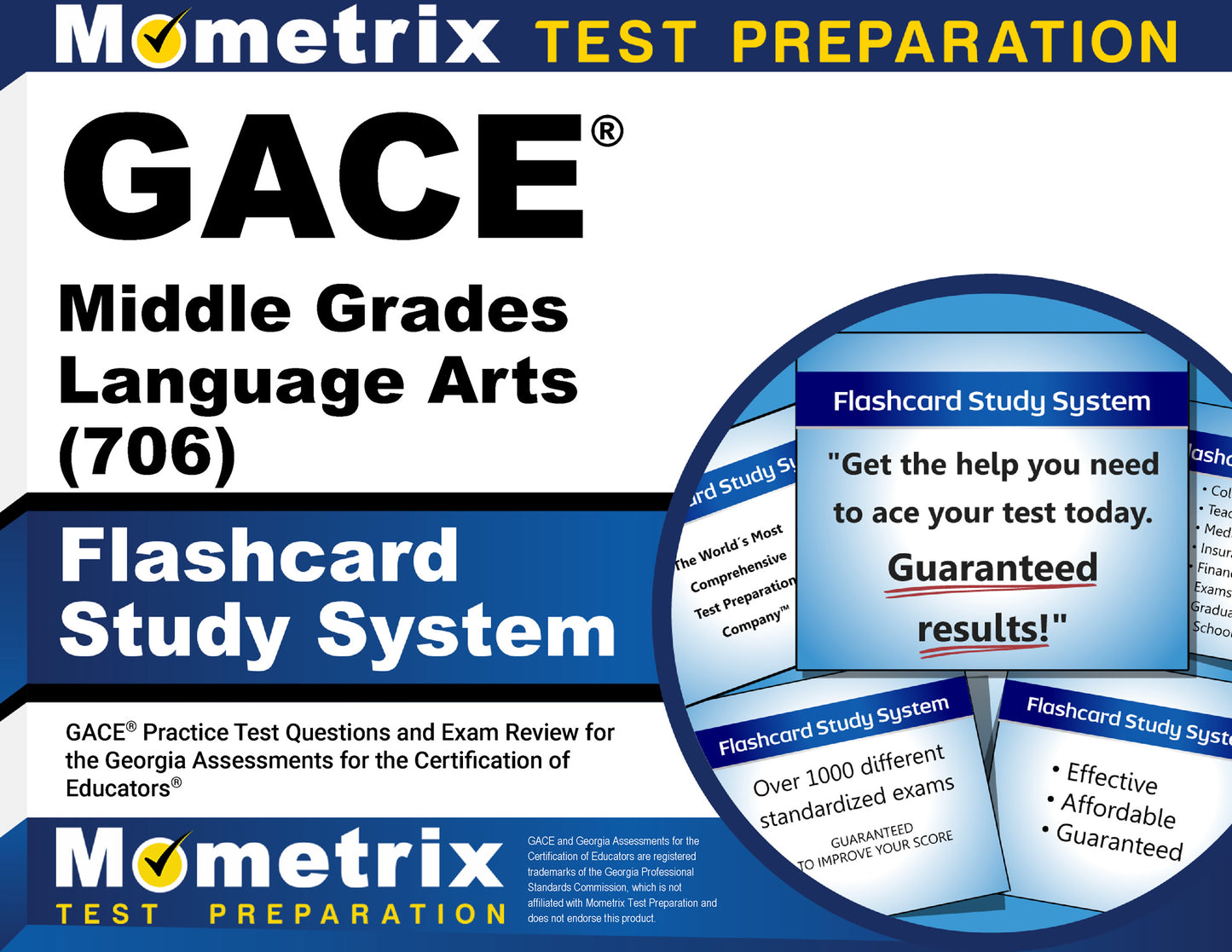 GACE Middle Grades Language Arts (706) Flashcard Study System
