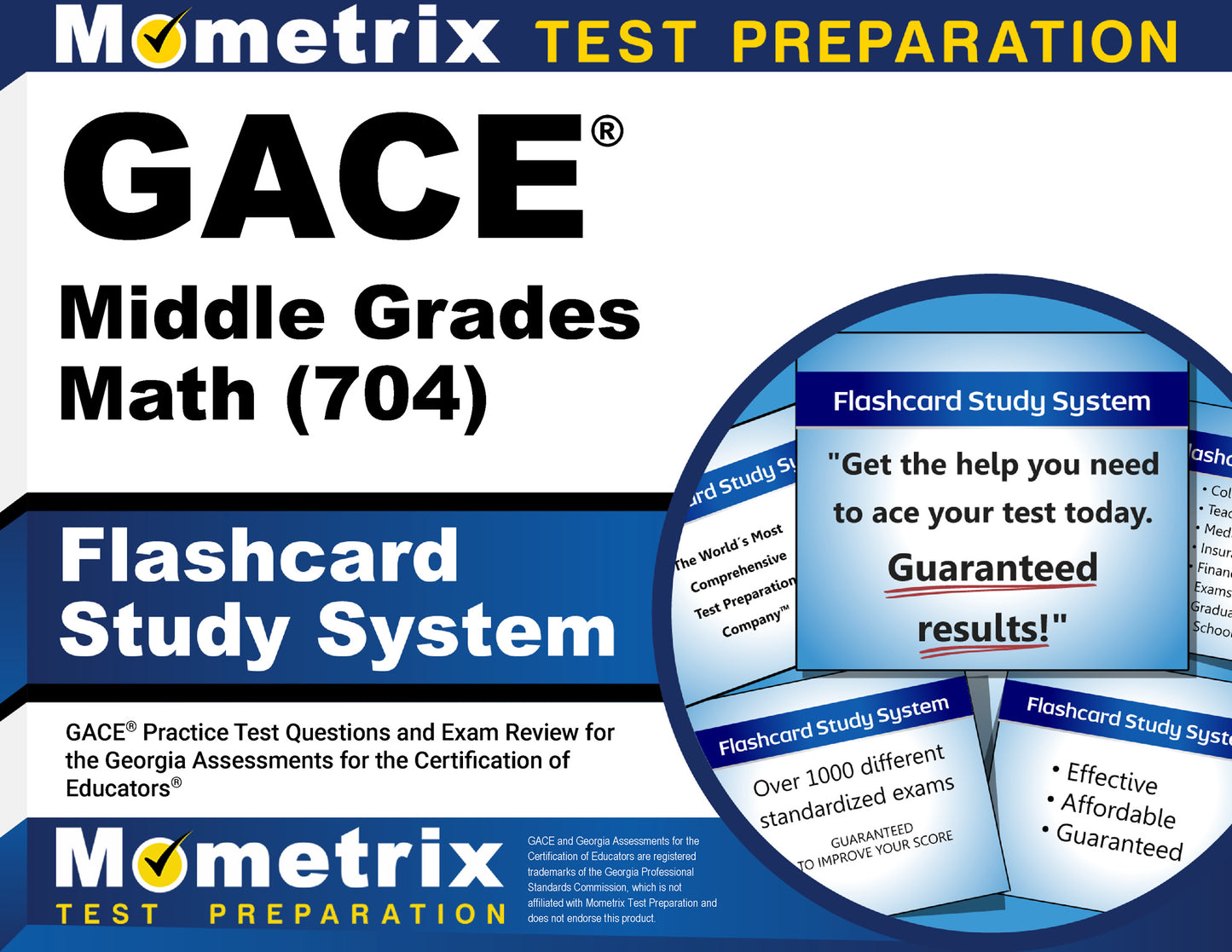 GACE Middle Grades Math (704) Flashcard Study System