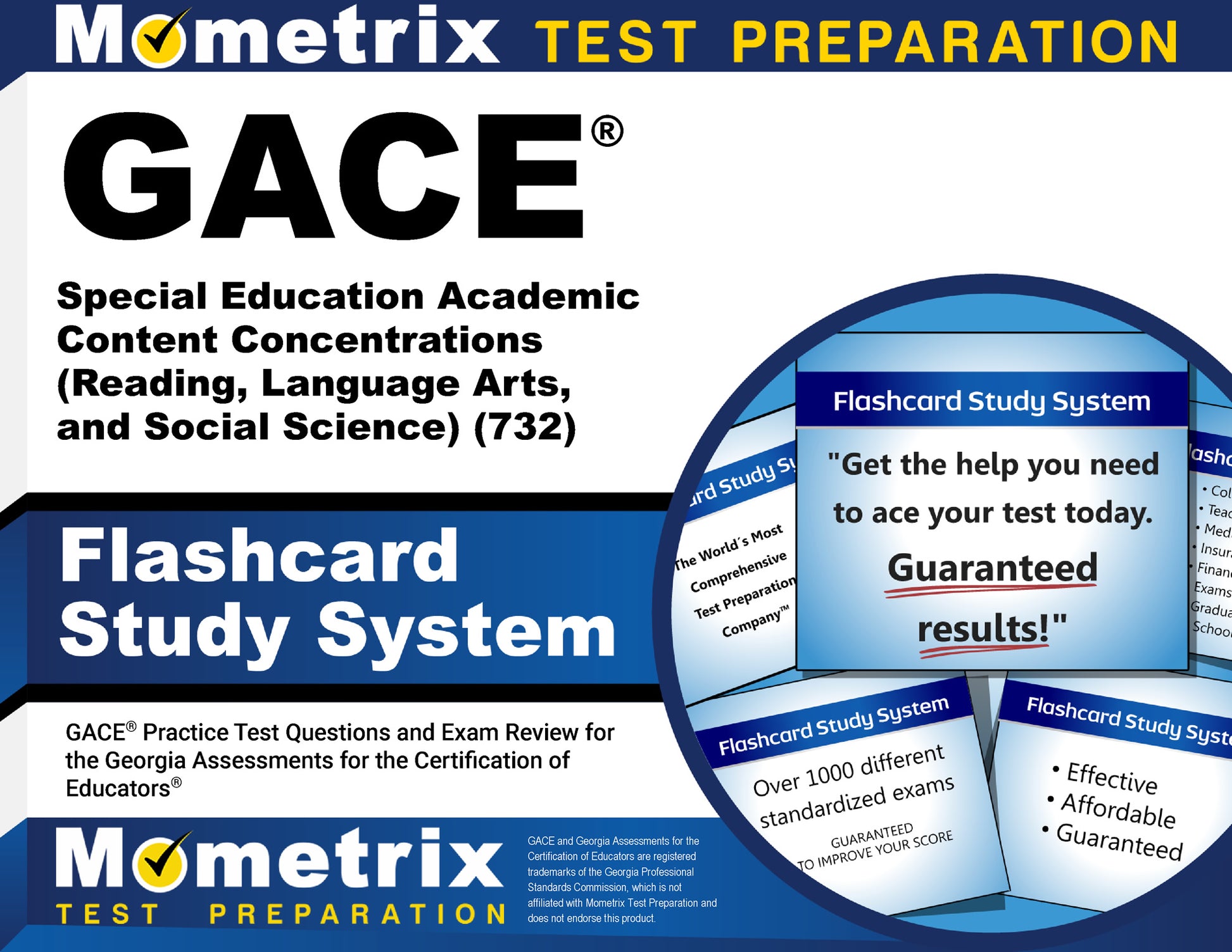 GACE Special Education Academic Content Concentrations (Reading, Language Arts, and Social Science) (732) Flashcard Study System