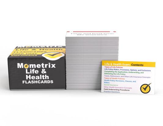 Life and Health Insurance License Study Cards (boxed)