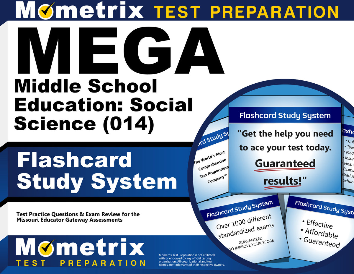 MEGA Middle School Education: Social Science (014) Flashcard Study System