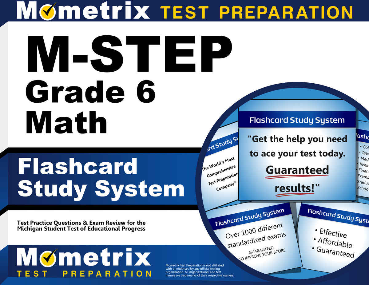 M-STEP Grade 6 Mathematics Flashcard Study System