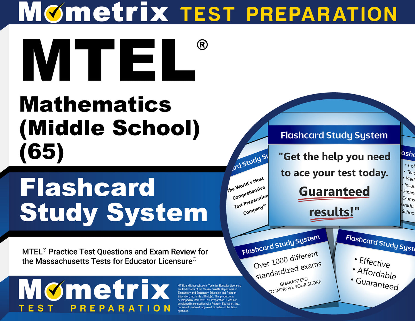 MTEL Mathematics (Middle School) (65) Flashcard Study System