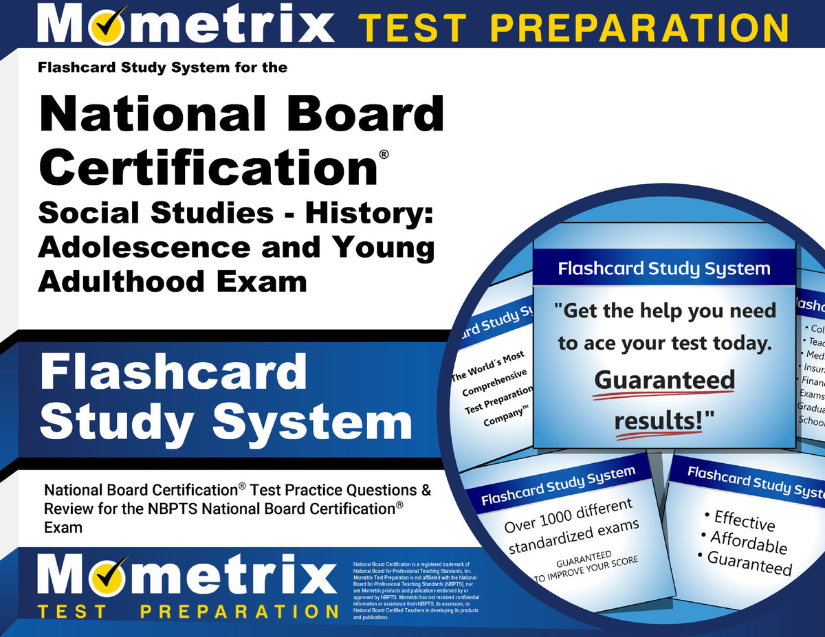 Flashcard Study System for the National Board Certification Social Studies - History: Adolescence and Young Adulthood Exam