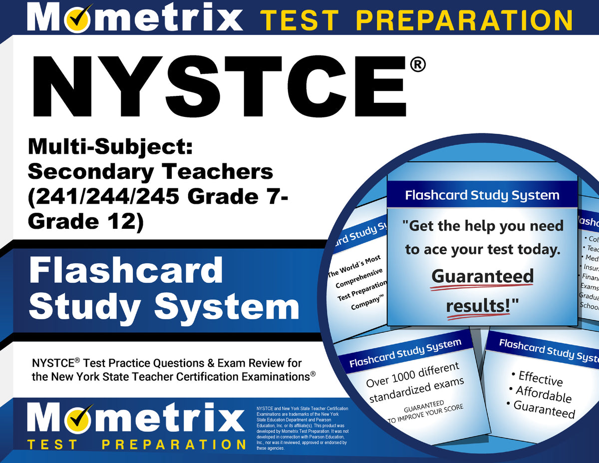 NYSTCE Multi-Subject: Secondary Teachers (241/244/245 Grade 7-Grade 12) Flashcard Study System
