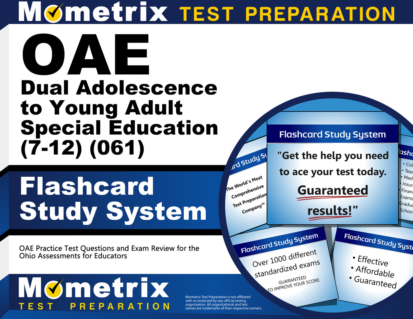 OAE Dual Adolescence to Young Adult Special Education (7-12) (061) Flashcard Study System