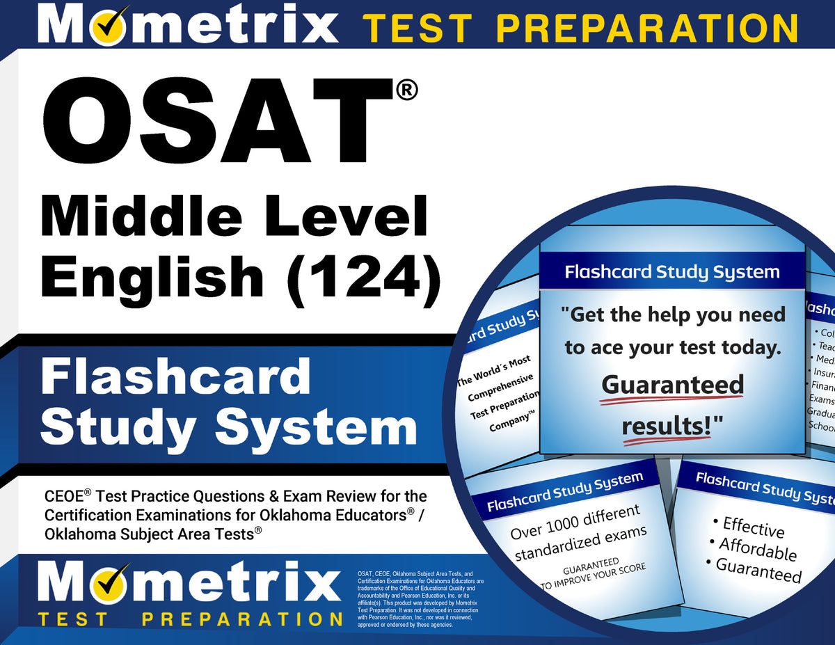OSAT Middle Level English (124) Flashcard Study System