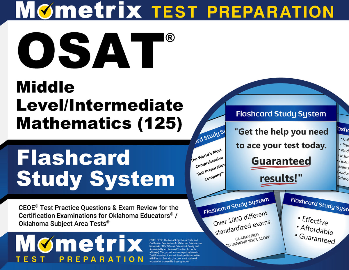 OSAT Middle Level/Intermediate Mathematics (125) Flashcard Study System