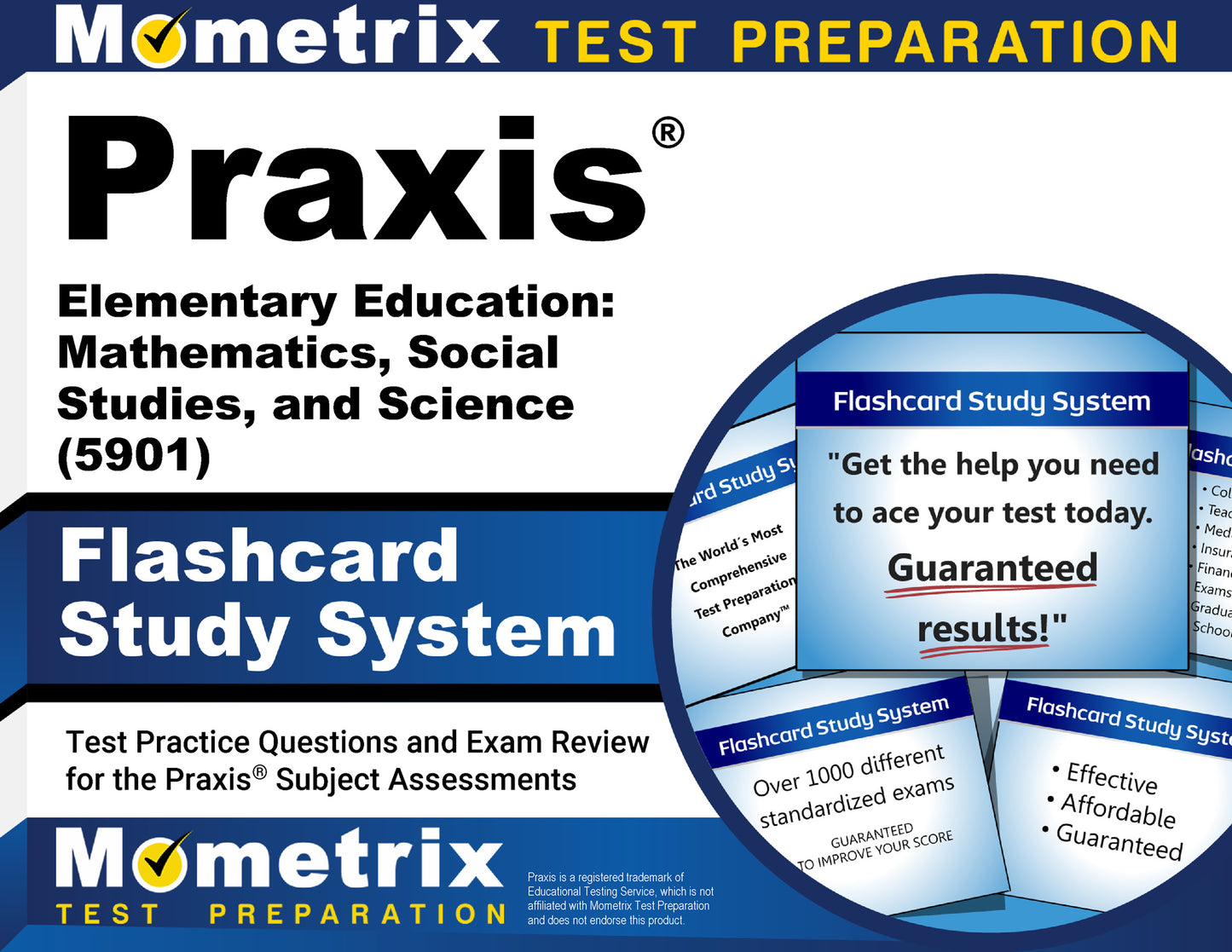 Praxis Elementary Education: Mathematics, Social Studies, and Science (5901) Flashcard Study System