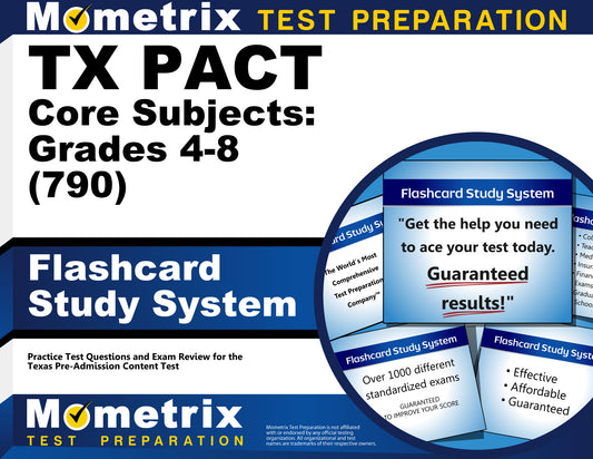 TX PACT Core Subjects: Grades 4-8 (790) Flashcard Study System