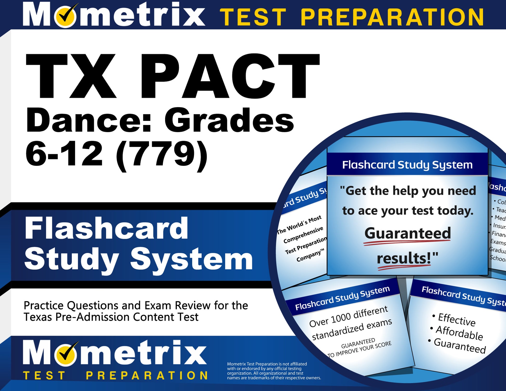 TX PACT Dance: Grades 6-12 (779) Flashcard Study System