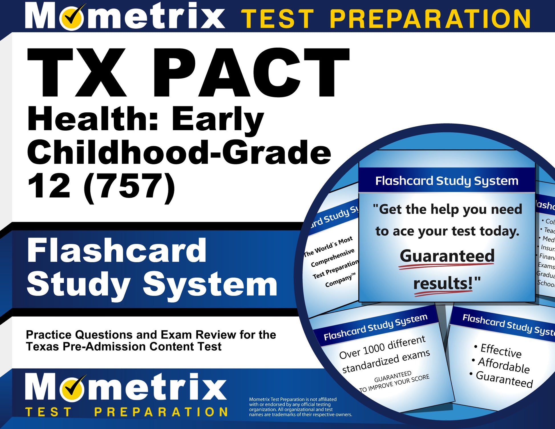 TX PACT Health: Early Childhood-Grade 12 (757) Flashcard Study System