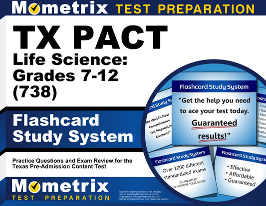 TX PACT Life Science: Grades 7-12 (738) Flashcard Study System