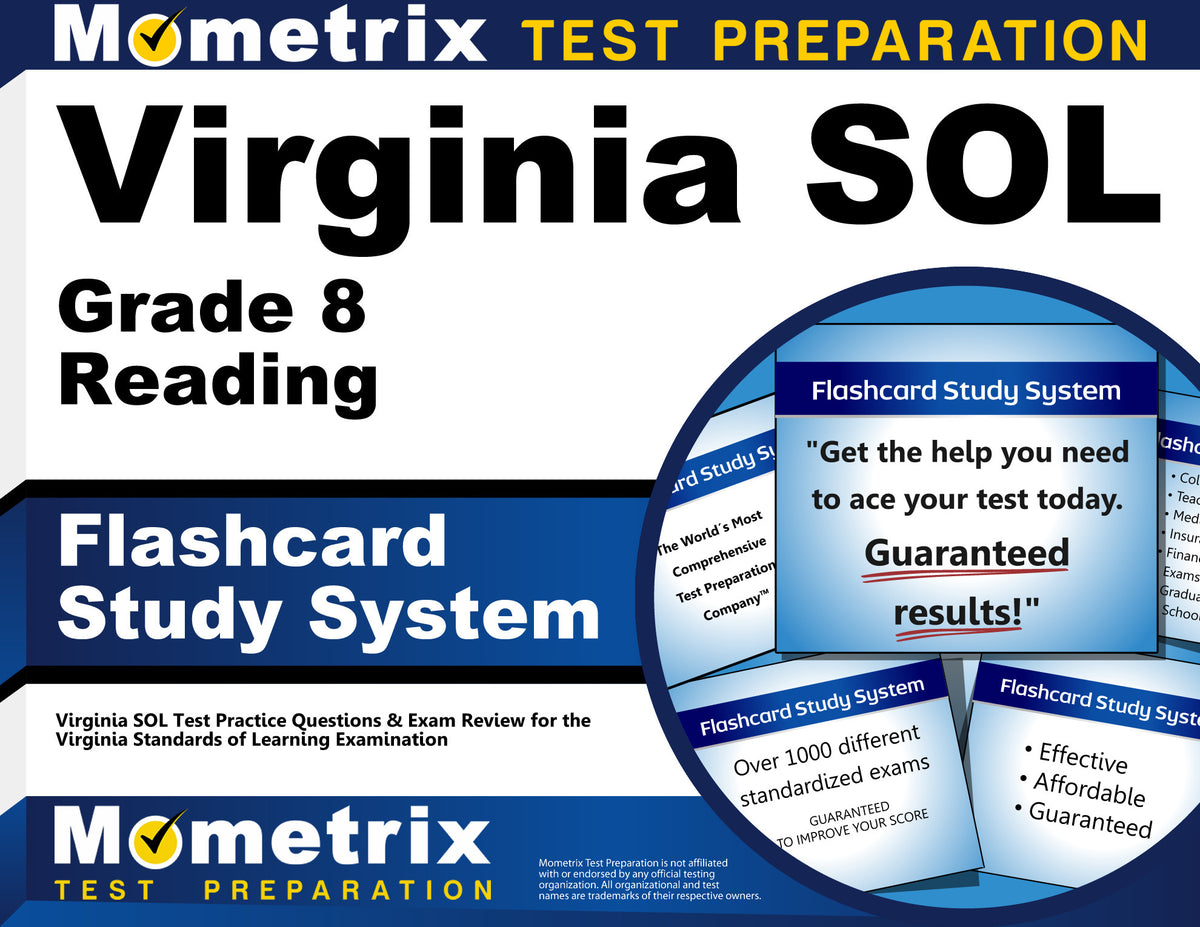 Virginia SOL Grade 8 Reading Flashcard Study System