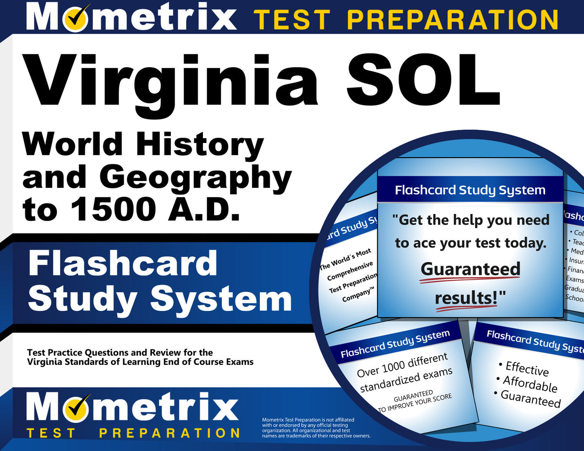 Virginia SOL World History and Geography to 1500 A.D. Flashcard Study System