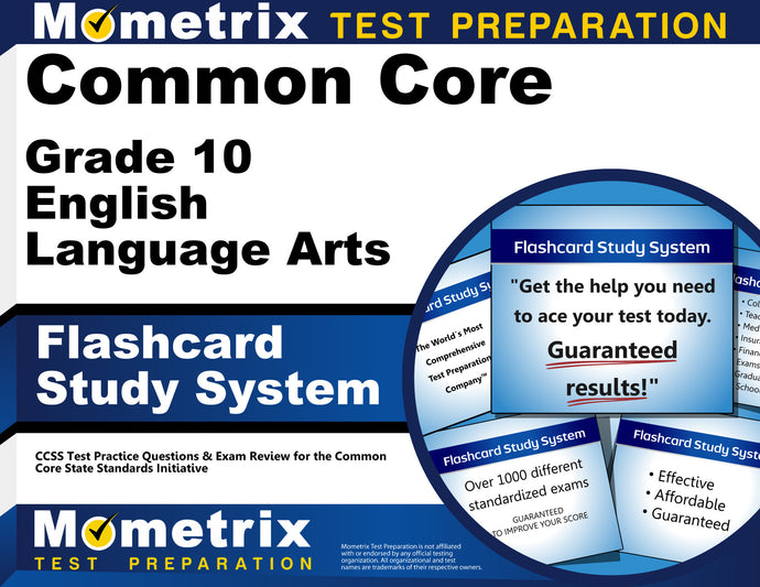 Common Core Grade 10 English Language Arts Flashcard Study System