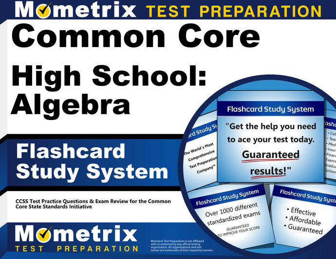 Common Core High School: Algebra Flashcard Study System