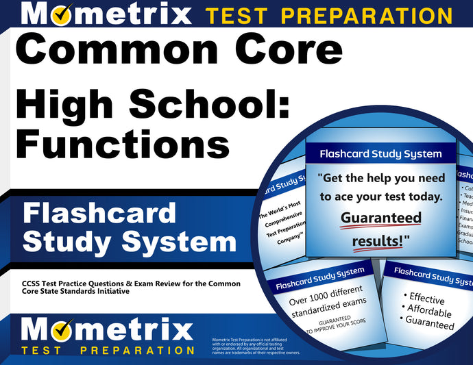 Common Core High School: Functions Flashcard Study System