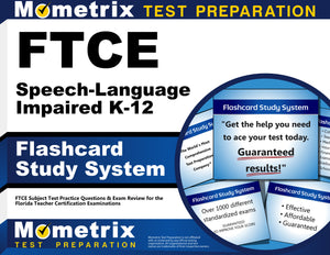 FTCE Speech-Language Impaired K-12 Flashcard Study System