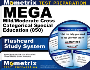 MEGA Mild/Moderate Cross Categorical Special Education (050) Flashcard Study System