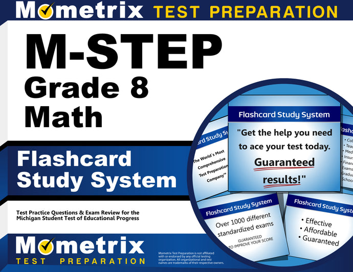 M-STEP Grade 8 Mathematics Flashcard Study System