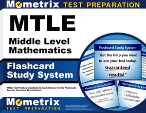 MTLE Middle Level Mathematics Flashcard Study System