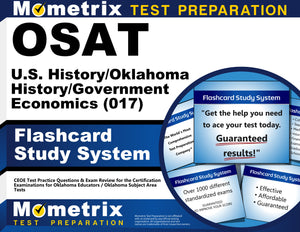 OSAT U.S. History/Oklahoma History/Government/Economics (017) Flashcard Study System
