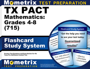 TX PACT Mathematics: Grades 4-8 (715) Flashcard Study System