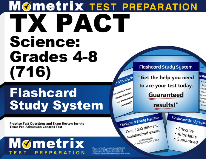 TX PACT Science: Grades 4-8 (716) Flashcard Study System