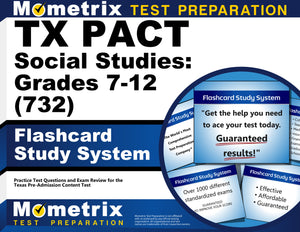 TX PACT Social Studies: Grades 7-12 (732) Flashcard Study System