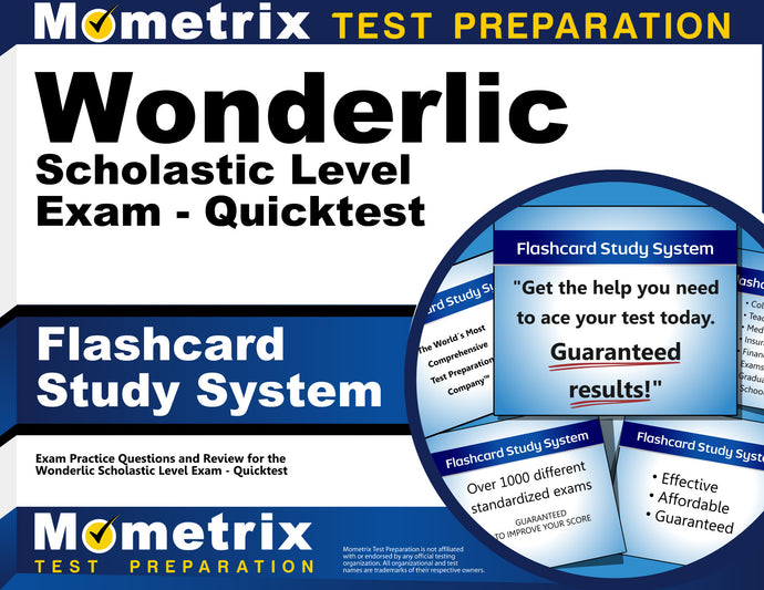 Flashcard Study System for the Wonderlic Scholastic Level Exam - Quicktest
